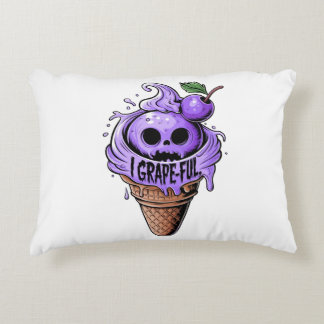 I grape-ful, cute ice scream accent pillow