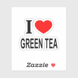 I ❤️ GREEN TEA I LOVE GREEN TEA I HEART GREE Vinyl Sticker