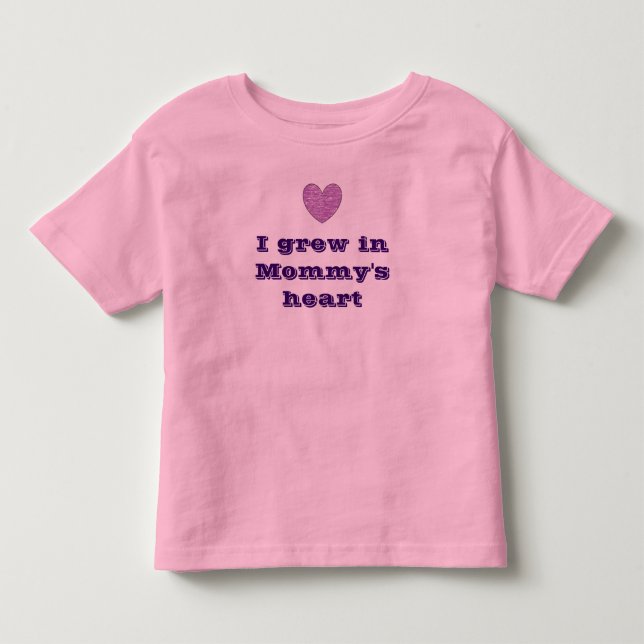 I Grew in Mommy's Heart - Purple Toddler T-shirt (Front)