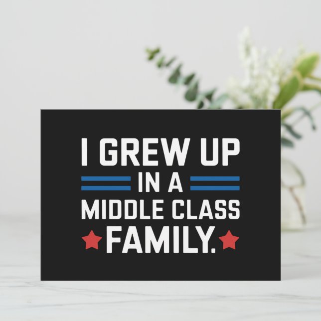 I Grew Up In A Middle Class Family Kamala Harris  Invitation (Standing Front)