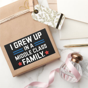 I Grew Up In A Middle Class Family Kamala Harris  Rectangular Sticker