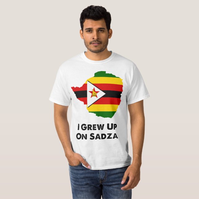 I Grew Up on Sadza Zimbabwe T-Shirt (Front Full)