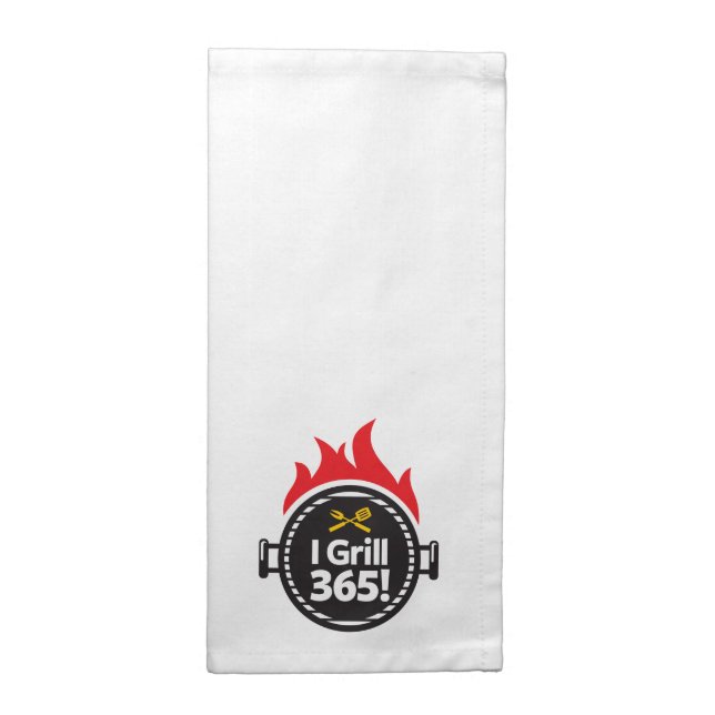 I Grill 365! Cloth Napkin (Half Fold)