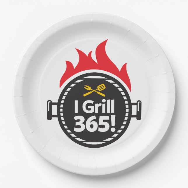 I Grill 365! Paper Plates (Front)