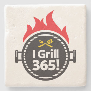 I Grill 365! Stone Coaster