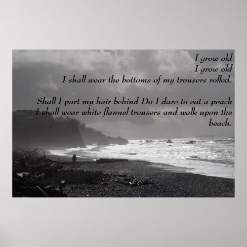 I Grow Old _ A Walk Upon The Beach _ Poster