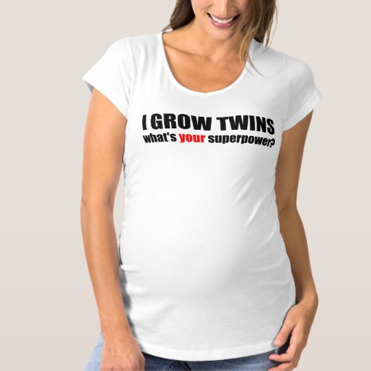 I Grow Twins Funny Maternity Maternity TShirt
