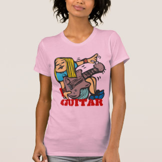 I Guitar - Fun Girl Guitarist tuning guitar T-Shirt