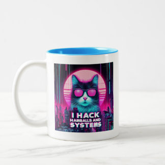 I Hack Hairballs and Systems Two-Tone Coffee Mug