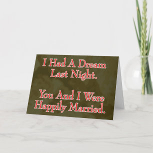 I Had a Dream We Were Married Greeting Card
