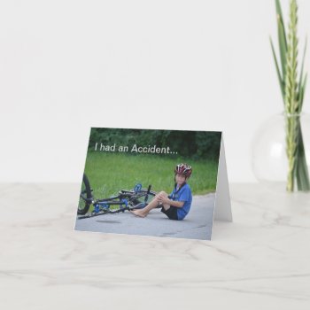 I Had An Accident.. Bicycle Crash Notecards by Captain_Panama at Zazzle