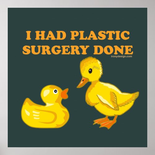 I Had Plastic Surgery Ducks Poster