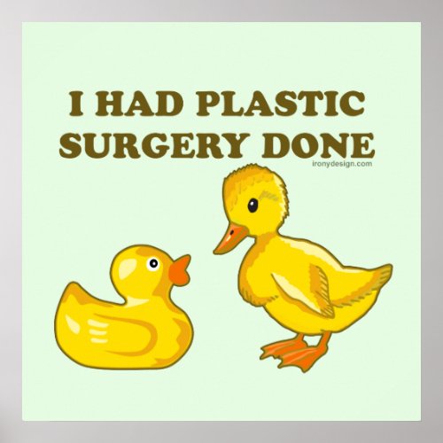 I Had Plastic Surgery Ducks Poster