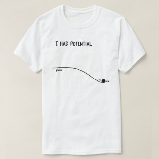 I Had Potential Funny Minimalist Decline T-Shirt