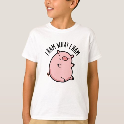 I Ham What I Ham Funny Pig Pun  T_Shirt