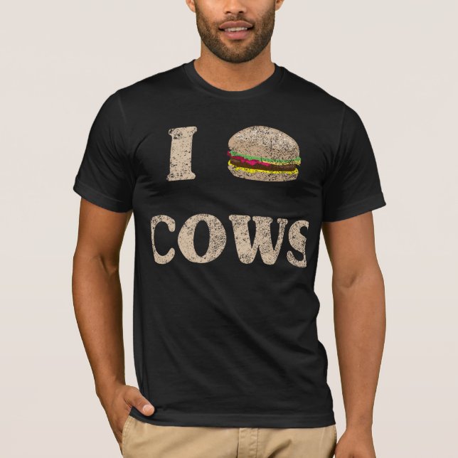 I Hamburger Cows T-Shirt (Front)