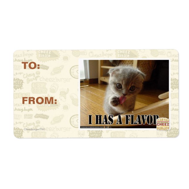 I has a flavor label (Front)