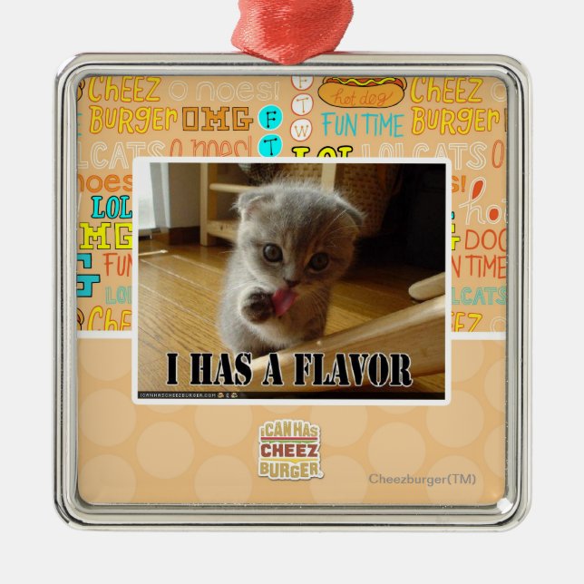 I has a flavor metal ornament (Front)