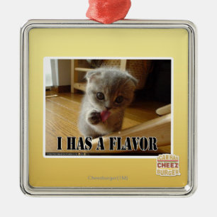 I has a flavor metal ornament