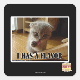 I has a flavor square sticker