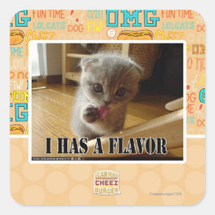 I has a flavor square sticker