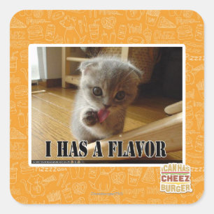 I has a flavor square sticker