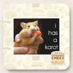 I has a karot beverage coaster