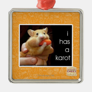 I has a karot metal ornament