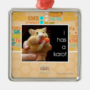 I has a karot metal ornament