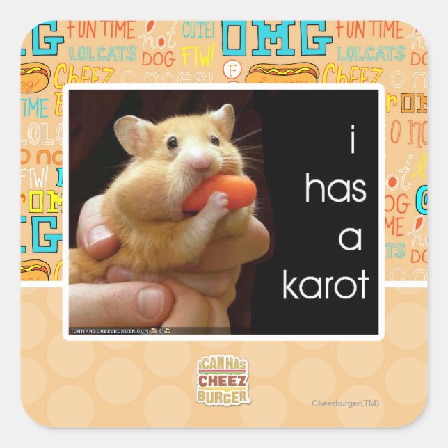 I has a karot square sticker (Front)