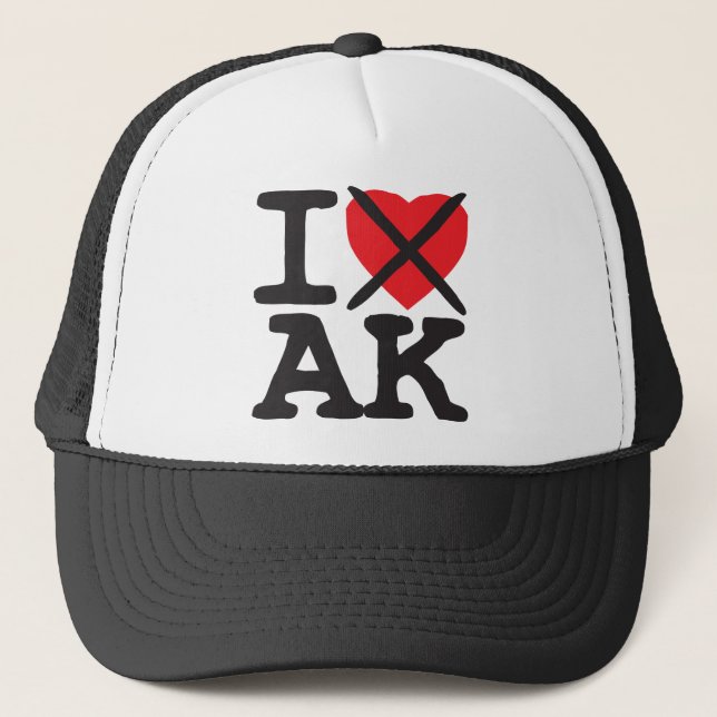 I Hate AK - Alaska Trucker Hat (Front)