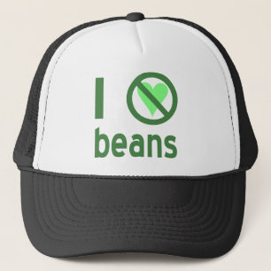 I Hate Beans Green Text Trucker Hat