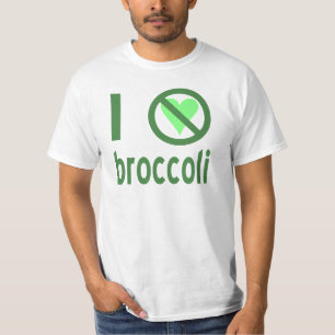 I Hate Broccoli Green Text T-Shirt