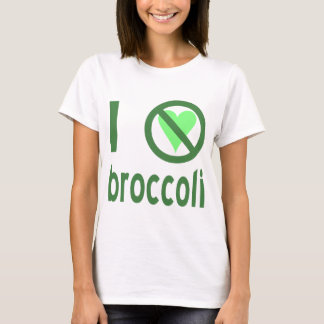 I Hate Broccoli Green Text T-Shirt