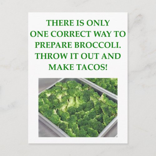 i hate broccoli postcard