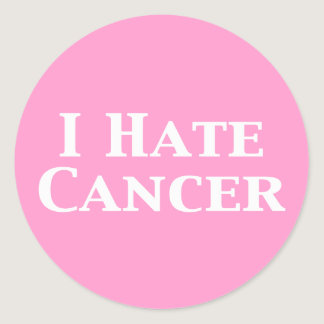 I Hate Cancer Gifts Classic Round Sticker