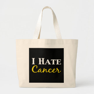 I Hate Cancer Gifts Large Tote Bag