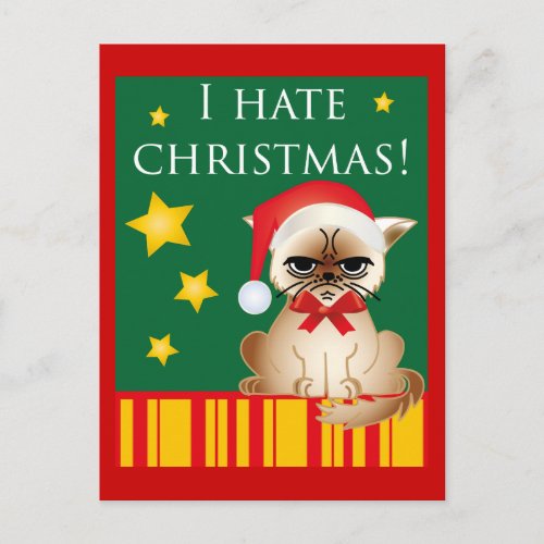 I hate christmas funny anti_Christmas card