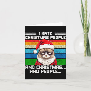 I Hate Christmas Holidays Haters Black Uni-adults Card