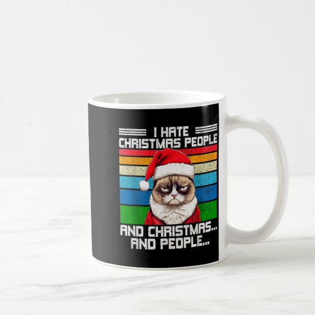 I Hate Christmas Holidays Haters Black Uni-adults  Coffee Mug (Right)