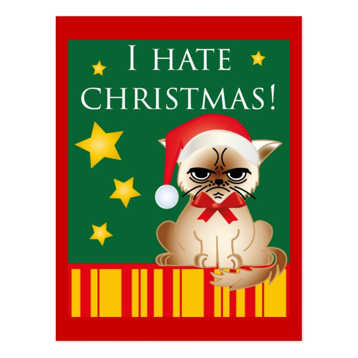I hate christmas Merry anti Christmas card Postcards