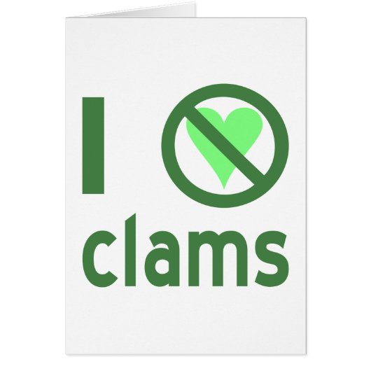 I Hate Clams Cards (Front)