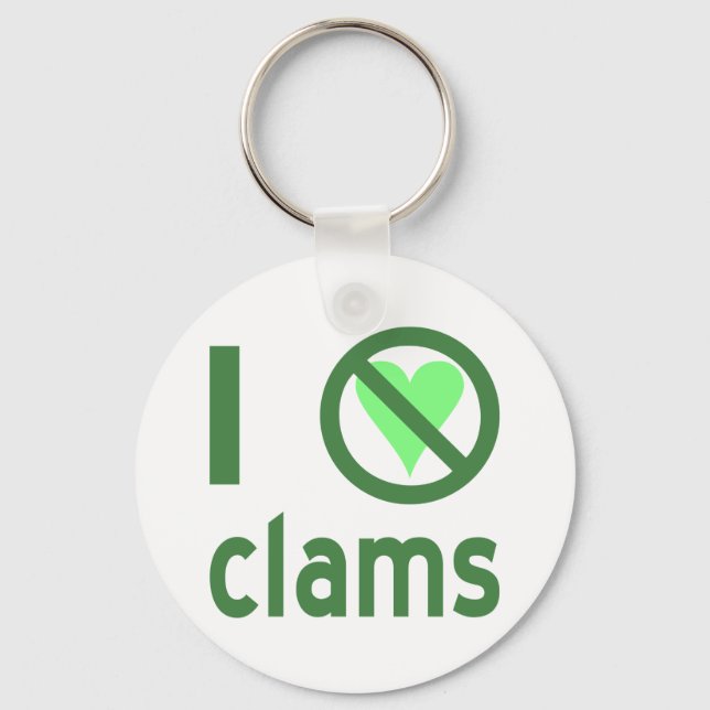 I Hate Clams Keychain (Front)