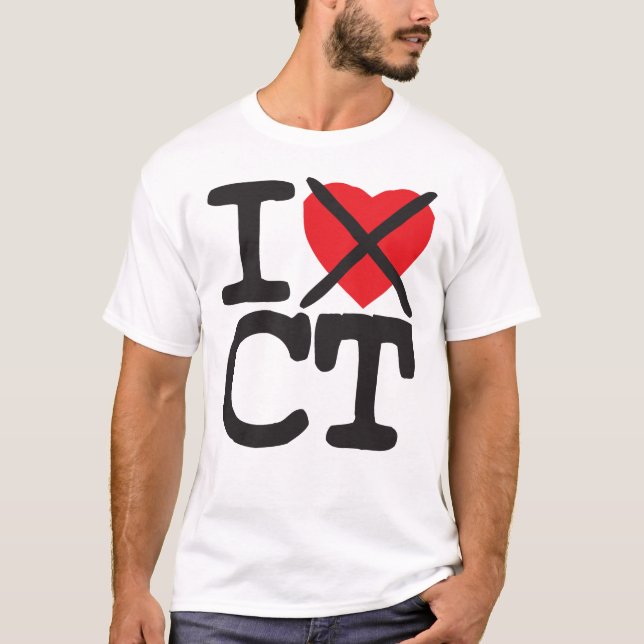 I Hate CT - Connecticut T-Shirt (Front)