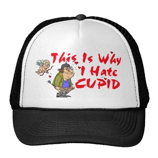 I Hate Cupid Trucker Hat | Zazzle