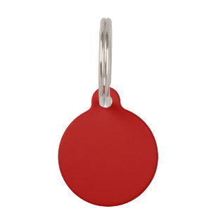 I Hate Dogs Dog Tag ID in Red