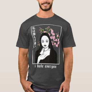 I Hate Everyone Aesthetic Nun Soft Grunge Goth T-Shirt
