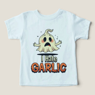 I Hate Garlic Ghost - Funny Halloween Garlic Hater Toddler T-shirt