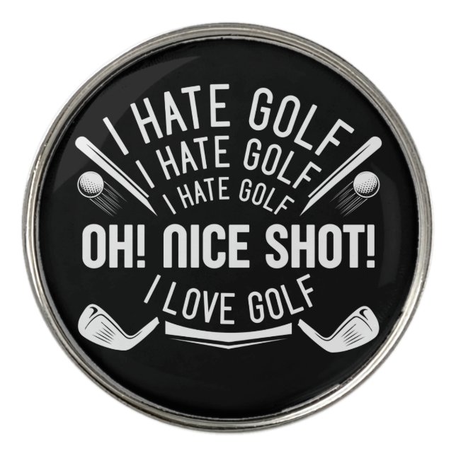 I Hate Golf Ball Marker (Front)