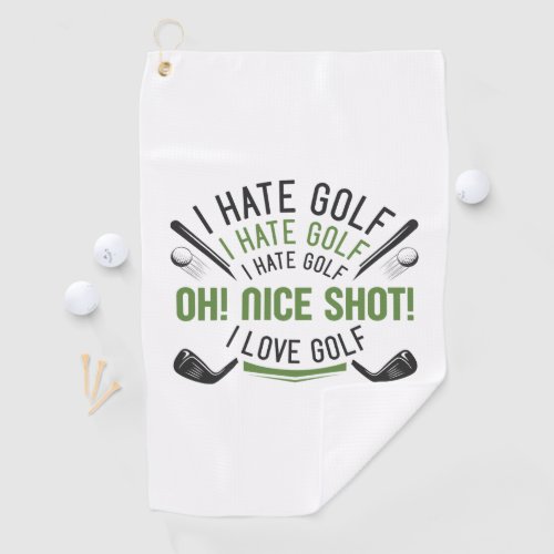 I Hate Golf Golf Towel